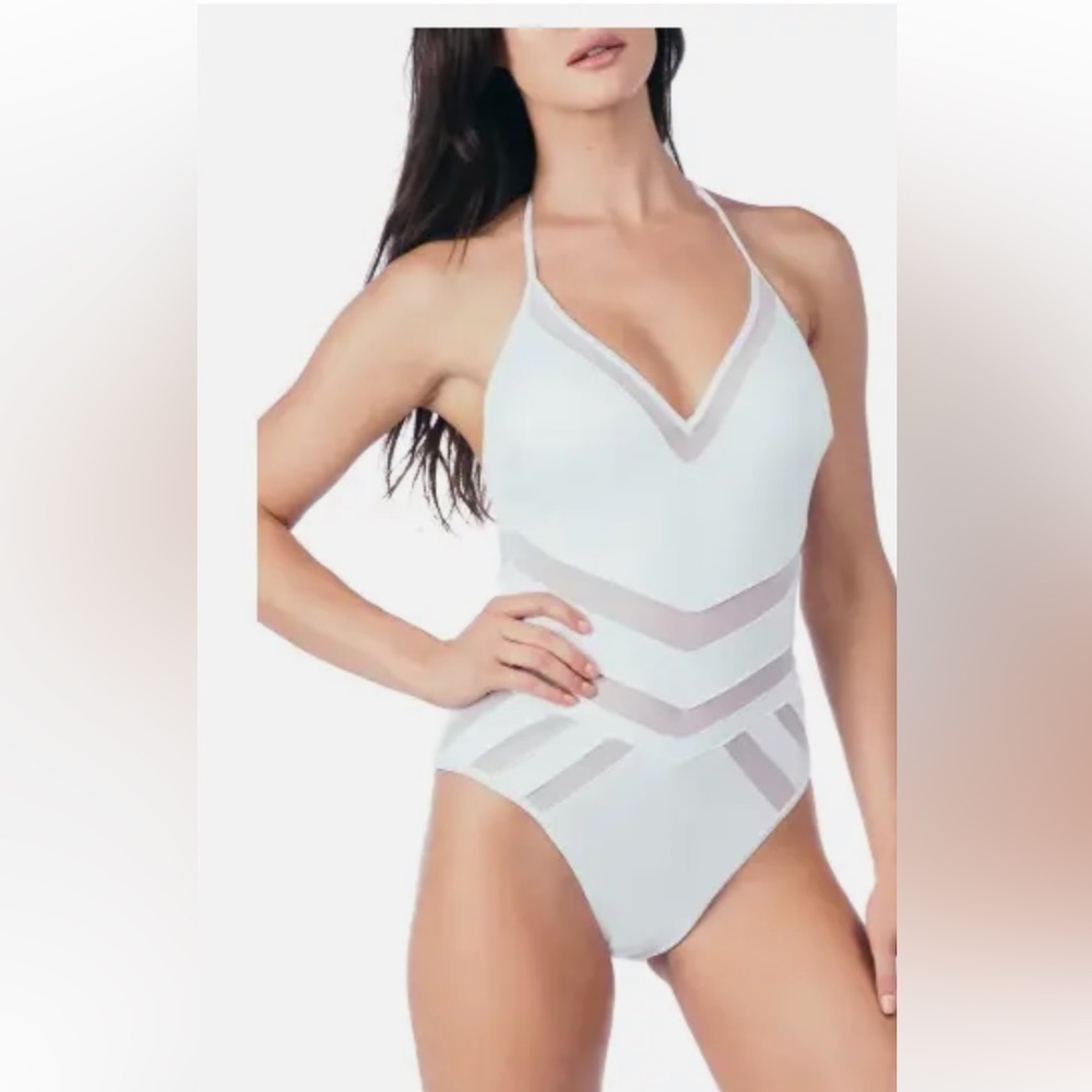 NWT - Kenneth Cole New York White One Piece Swimsuit